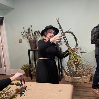 Soapbox Salon - Hannah offering witch wreath making. - Hair Salons Near Me - Cincinnati, Ohio Soapbox Salon - Hannah offering witch wreath making. - Hair Salons Near Me - Cincinnati, Ohio