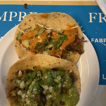 Tacombi - Seared Fish taco and Baja chicken taco - Tacos Near Me - New York, New York Tacombi - Seared Fish taco and Baja chicken taco - Tacos Near Me - New York, New York