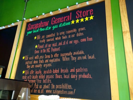 Menu photo 7 Saxapahaw General Store Saxapahaw, NC