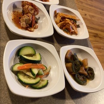 5 Star Korean BBQ - The various sides that came with the Grill meat entrees. - Barbeque Near Me - Madison, Wisconsin