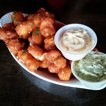 Twenty Tap - Cheese curds with house aoli's - roasted garlic and chimichuri - Bars Near Me - Indianapolis, Indiana Twenty Tap - Cheese curds with house aoli's - roasted garlic and chimichuri - Bars Near Me - Indianapolis, Indiana