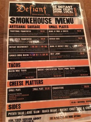 Menu photo 4 Defiant Brewing Co. Pearl River, NY