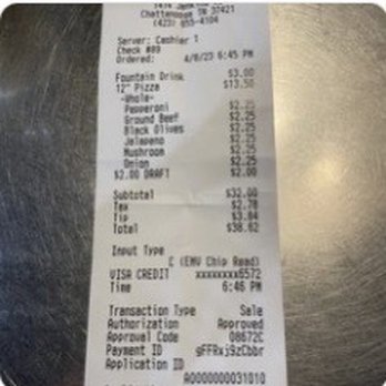 Lupi's Pizza Pies - Receipt - Pizza Near Me - Chattanooga, Tennessee