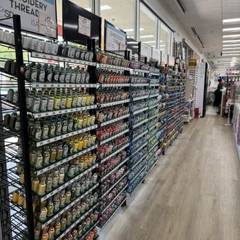 Cali Quilt Co - A wall of beautiful threads! Wow!!  I also love King Star Metallic thread which I also saw on another shelf. Julie A - Fabric Stores Near Me - Roseville, California