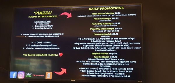 Menu photo 1 Piazza Italian Eatery Mercato Aurora, ON Menu photo 1 Piazza Italian Eatery Mercato Aurora, ON
