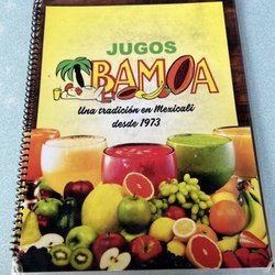Jugos Bamoa - Menu