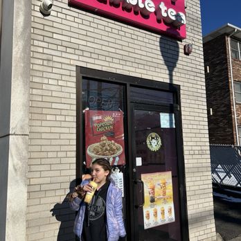 Vivi Bubble Tea - Enjoying her bubble Mango Tea. - Bubble Tea Near Me - Clifton, New Jersey