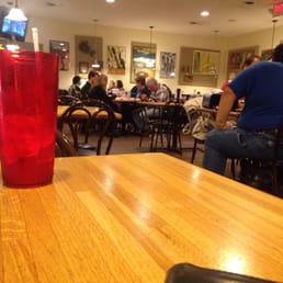 Local art, tons of tables for various sizes of groups.