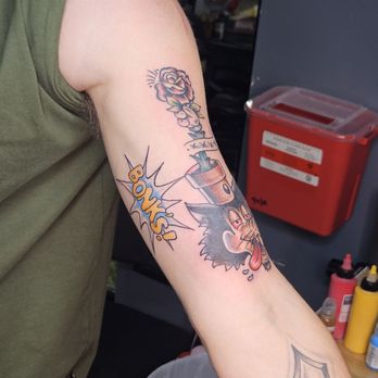Sorry Mom Tattoo - Thr "Bonk's" is in honor of his pup who passed. It was her nickname. - Tattoo Near Me - Fredericksburg, Virginia Sorry Mom Tattoo - Thr "Bonk's" is in honor of his pup who passed. It was her nickname. - Tattoo Near Me - Fredericksburg, Virginia
