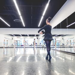 Joy of Motion Dance Center - Dr. Elena D. Anderson instructing our Youth Dance Ensemble through ballet class at the Atlas. Photo Credit: Daniel Nathan