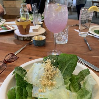LUCA - Beautifully presented Caesar Salad and Modern Spritz. - Italian Near Me - Stony Brook, New York LUCA - Beautifully presented Caesar Salad and Modern Spritz. - Italian Near Me - Stony Brook, New York
