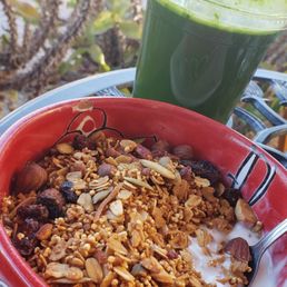 Made to order juice and granola Made to order juice and granola