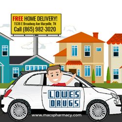 Lowe's Drugs - Lowe's offers free same day delivery.  Call the store for details.