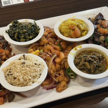 Desta Ethiopian Kitchen Westside - *The "Original Meat Lovers" (lamb, salmon, filet mignon, gomen, cabbage, mushrooms, rice) - Ethiopian Near Me - Atlanta, Georgia