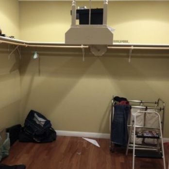 Valet Custom Cabinets & Closets - Master walk in closet before - Interior Design Near Me - Danville, California Valet Custom Cabinets & Closets - Master walk in closet before - Interior Design Near Me - Danville, California