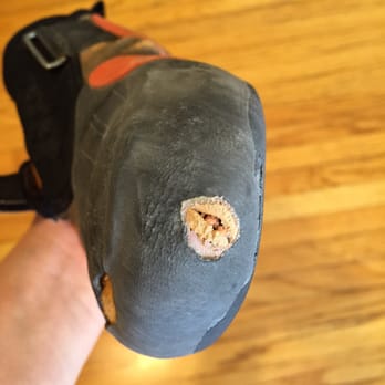 Positive Resoles - Damage on my shoe before the resole. - Shoe Repair Near Me Positive Resoles - Damage on my shoe before the resole. - Shoe Repair Near Me