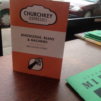 Churchkey Espresso - Local graphic designed menu cards - Cafes Near Me - Newcastle, NSW