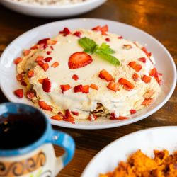 Fire Tacos - Fresas con crema pancake