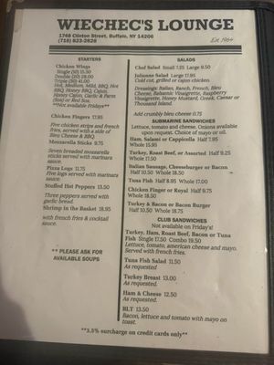 Menu photo 3 Wiechec's Lounge Buffalo, NY Menu photo 3 Wiechec's Lounge Buffalo, NY