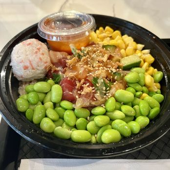 Musubi Kai - Rainbow Poke Bowl - Hawaiian Near Me - Seattle, Washington