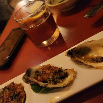 Catch Restaurant - Dirty South Oysters with an excellent smokey Manhattan - Seafood Near Me - Wilmington, North Carolina Catch Restaurant - Dirty South Oysters with an excellent smokey Manhattan - Seafood Near Me - Wilmington, North Carolina