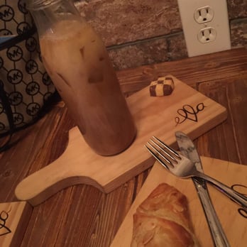 Ella Cafe - Iced latte with Macadamia milk and an almond croissant - Coffee & Tea Near Me - Plantation, Florida Ella Cafe - Iced latte with Macadamia milk and an almond croissant - Coffee & Tea Near Me - Plantation, Florida
