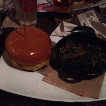 Argosy - Plancha burger with collard greens - Pizza Near Me - Atlanta, Georgia Argosy - Plancha burger with collard greens - Pizza Near Me - Atlanta, Georgia