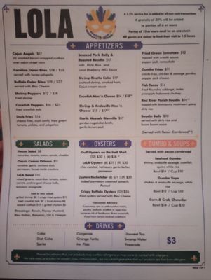 Menu photo 3 Lola North Charleston, SC Menu photo 3 Lola North Charleston, SC