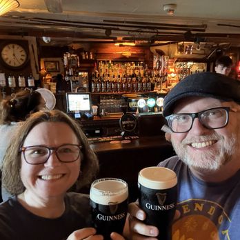 Sean's Bar - A couple of tourists enjoying pints at Sean's Bar. - Pubs Near Me - Athlone, WH