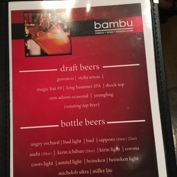 Bambu Modern Asian - Drink menu Oct/16 - Asian Fusion Near Me - Danbury, Connecticut
