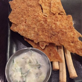 Harvest - Cheese lavosh-like crackers with dip - New American Near Me - Las Vegas, Nevada Harvest - Cheese lavosh-like crackers with dip - New American Near Me - Las Vegas, Nevada