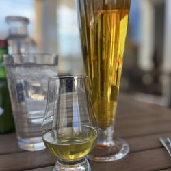 Jimmy B's Culinary + Krafted - Green tea shot and Sapporo beer