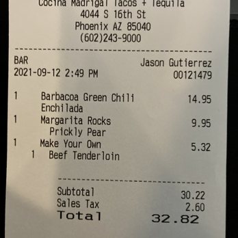 Cocina Madrigal - Tacos Near Me - Phoenix, Arizona