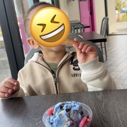 Hair's My Barber Shop - Enjoying some well deserved ice cream after his hair cut!