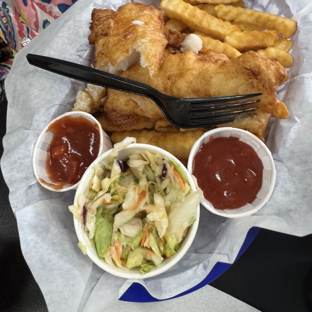 The Hungry Clam - Fish (2) and chips - Seafood Near Me - Brookings, Oregon The Hungry Clam - Fish (2) and chips - Seafood Near Me - Brookings, Oregon