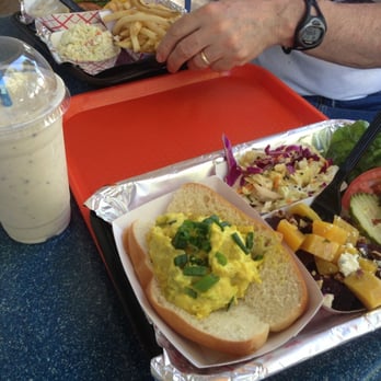 Joe's Farm Grill - Curried chicken salad, Asian slaw, beet salad and date shake - American Near Me - Gilbert, Arizona Joe's Farm Grill - Curried chicken salad, Asian slaw, beet salad and date shake - American Near Me - Gilbert, Arizona