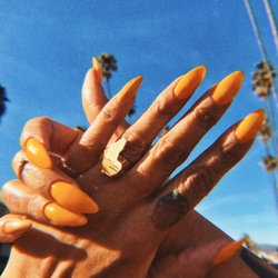 Powder dip nails, Powder nails, Nail extensions with Powder, Powder Nails in Los Angeles
