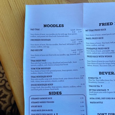 Menu photo 5 My Thai Summerville, SC
