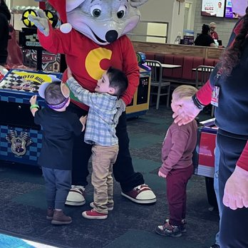 Chuck E. Cheese - My son hugging him! - Pizza Near Me - Tacoma, Washington Chuck E. Cheese - My son hugging him! - Pizza Near Me - Tacoma, Washington