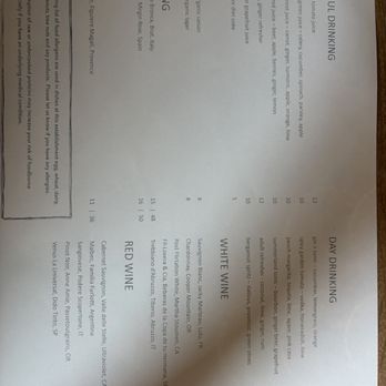Summerland - Back of menu - Juice Bars & Smoothies Near Me - Atlanta, Georgia