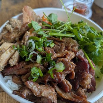 Banh Mi Land - Decent amount of meat with rice . - Vietnamese Near Me - Lynnwood, Washington