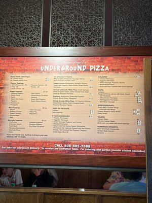 Menu photo 1 James Angelo's Underground Pizza Kamuela, HI