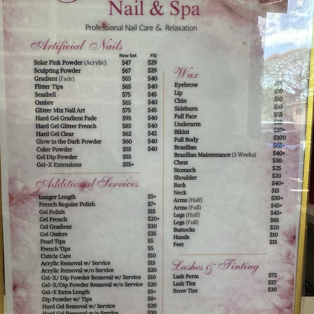 Gradient Nail - Nail and spa menu  as of January 2026 - Nail Salons Near Me - Honolulu, Hawaii