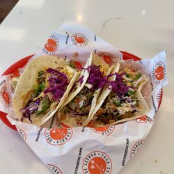 Taco Zocalo - Shrimp (with TWO shrimp), Chicken, and Chorizo