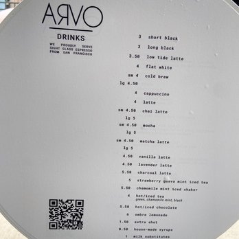 Arvo Café - Menu (5/2022) - Cafes Near Me - Honolulu, Hawaii Arvo Café - Menu (5/2022) - Cafes Near Me - Honolulu, Hawaii