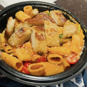 Noodles and Company - Rigatoni Rosa with Parmesan Chicken Duo - Noodles Near Me - Charlottesville, Virginia Noodles and Company - Rigatoni Rosa with Parmesan Chicken Duo - Noodles Near Me - Charlottesville, Virginia