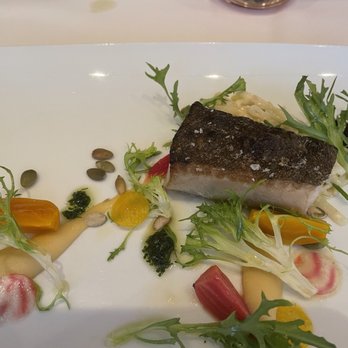 Marea - Crispy skin sea bass with beets. - Italian Near Me - New York, New York