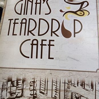 Gina’s Teardrop Cafe - a hand holding a sign - Breakfast & Brunch Near Me - New Lenox, Illinois