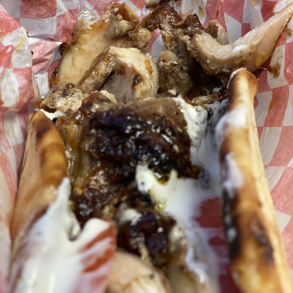Chicken Gyros. Messy, but flavourful!