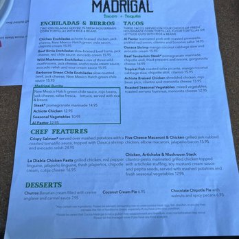 Cocina Madrigal - Menu - Tacos Near Me - Phoenix, Arizona